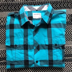 Blue Plaid Button Down